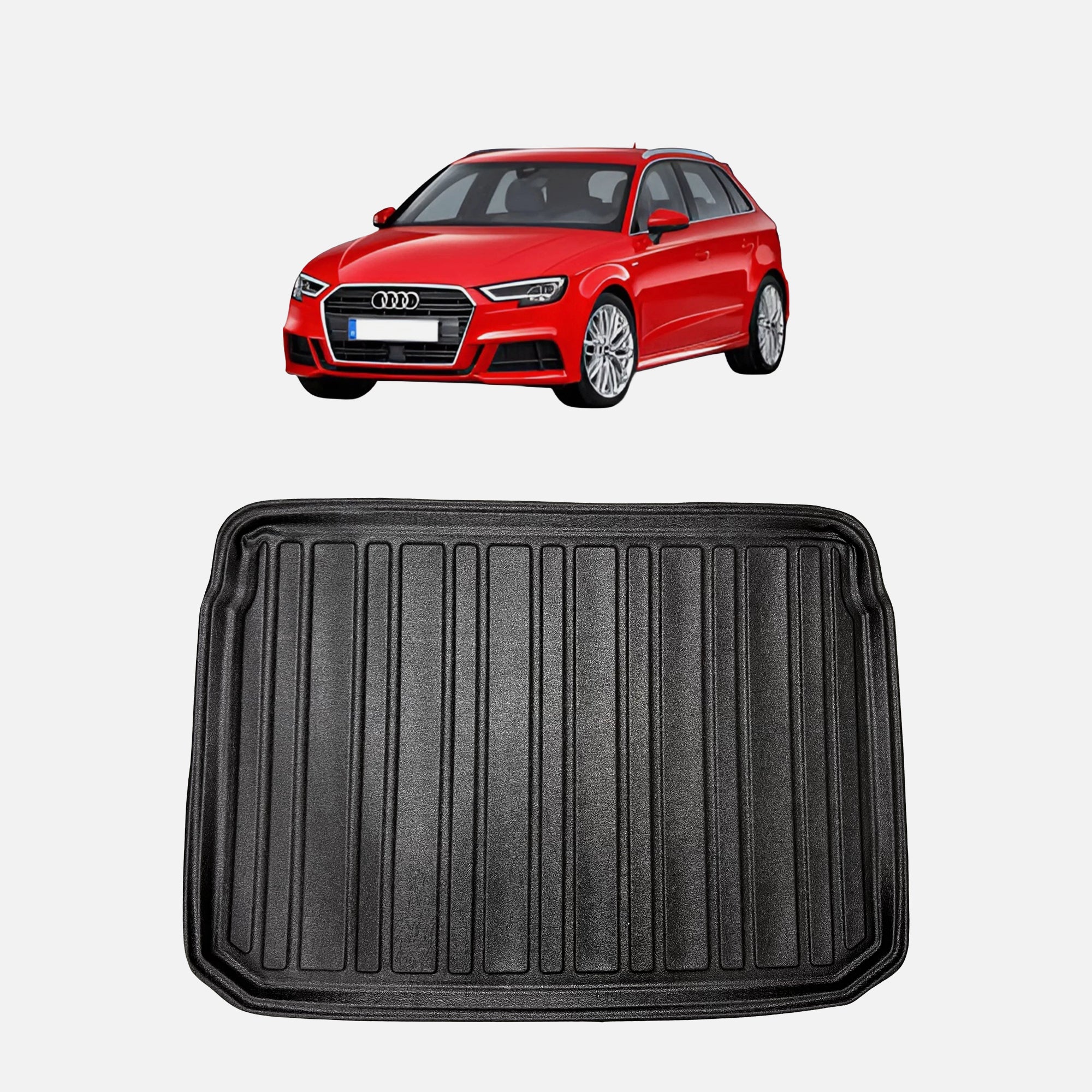 Tailored Boot Liner Compatible with Audi A3 Sportback (2012-2020) - Waterproof TPE Rubber Boot Mat