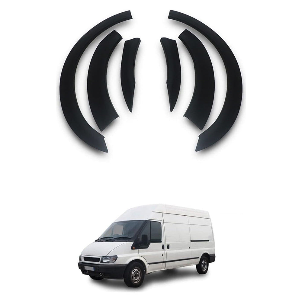 Matte Black Wheel Arch Trims Set - Compatible with Ford Transit MK7 (2006-2014) - Fits L2, L3, L4