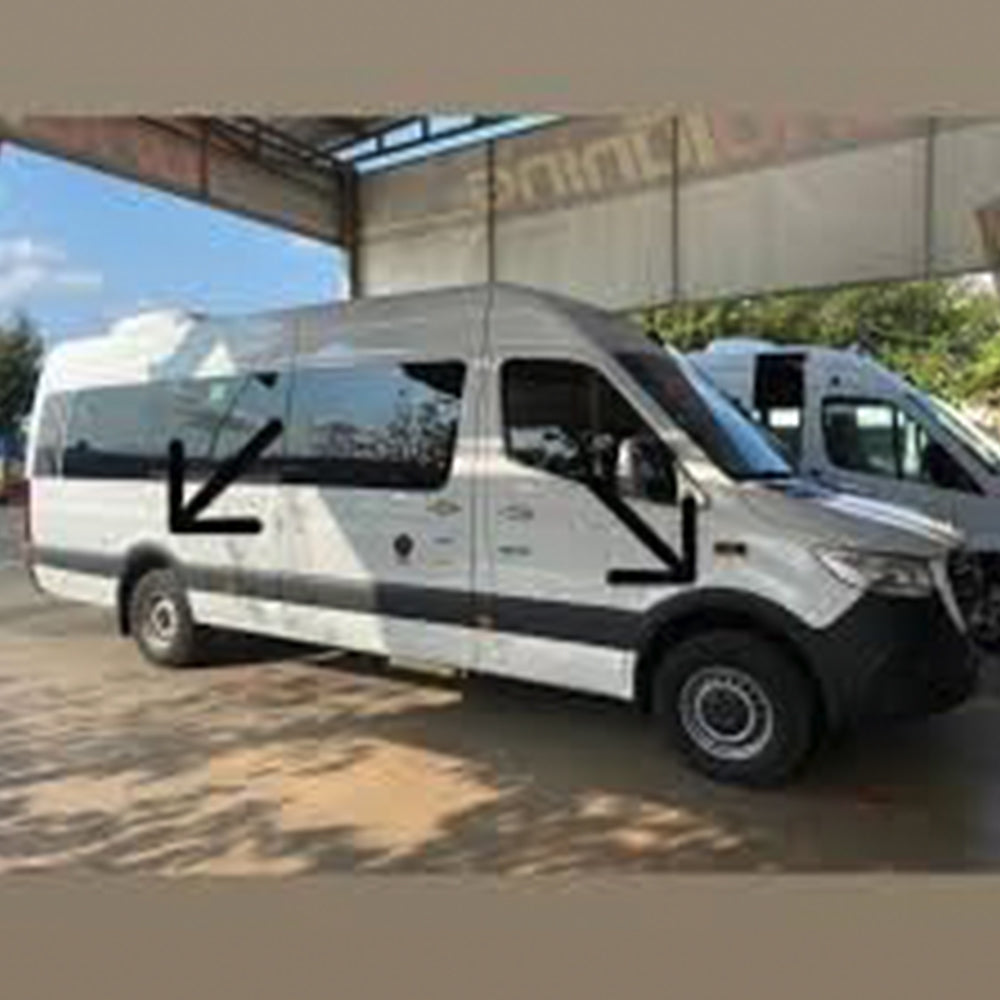 Matte Black 4-Piece Wheel Arch Trims Set - Compatible with Mercedes Sprinter W906 & VW Crafter (2007-2017)