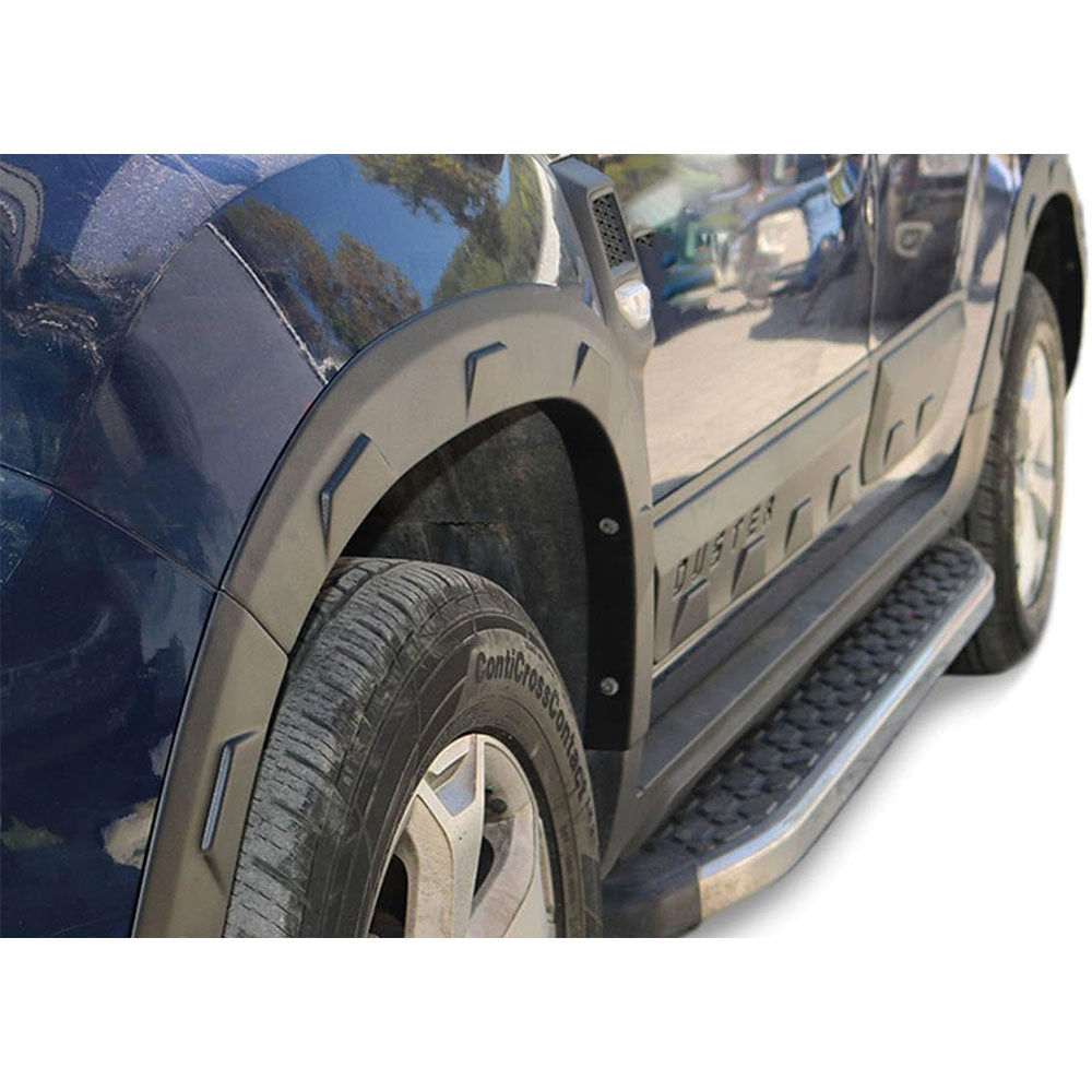 Wheel Arch Trim & Side Door Protectors for Dacia Duster Mk1 2010–2017, 12-Piece ABS Full Body Protection Kit