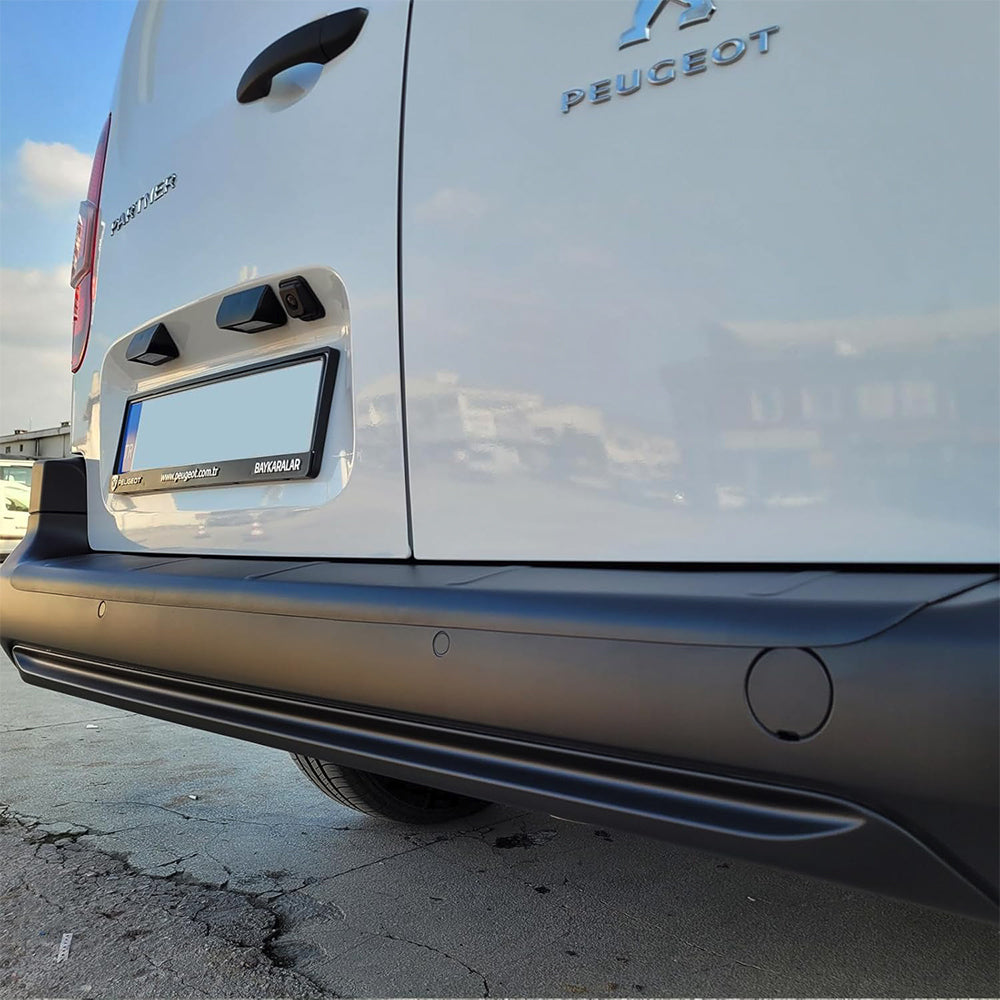 Matte Black Rear Bumper Protector - Compatible with Vauxhall Combo E (2018+ New Shape)